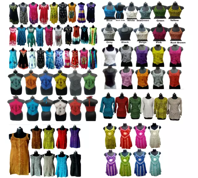 Wholesale 60Pc Mix Hippie Top Sundress Wrap Sarong Indian Bohemian Beach Dresses