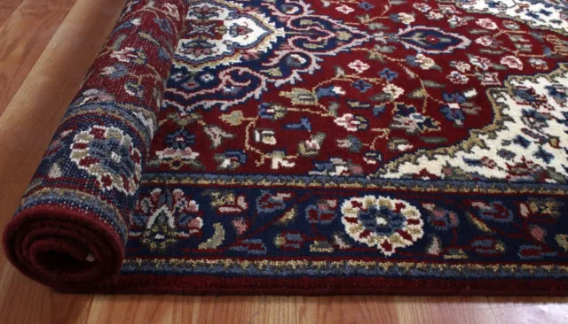 Hand-Knotted Living Room Red Carpet Turkish Parsian Oriental Wool Area Rug 4x6ft
