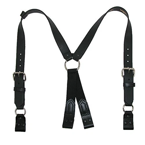 Boston Leather Leather Loop End Fireman Work Suspenders