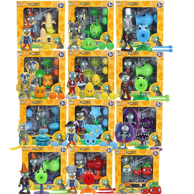 NEW PLANTS VS. Zombies Peashooter & Bucket Zombie Action Figure Kits ...