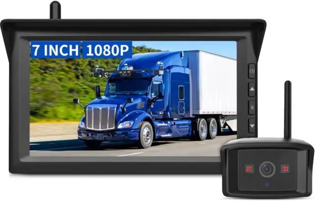 Wireless Backup Camera for RV Truck Car Trailer Pickup Van, with 7" HD Monitor S
