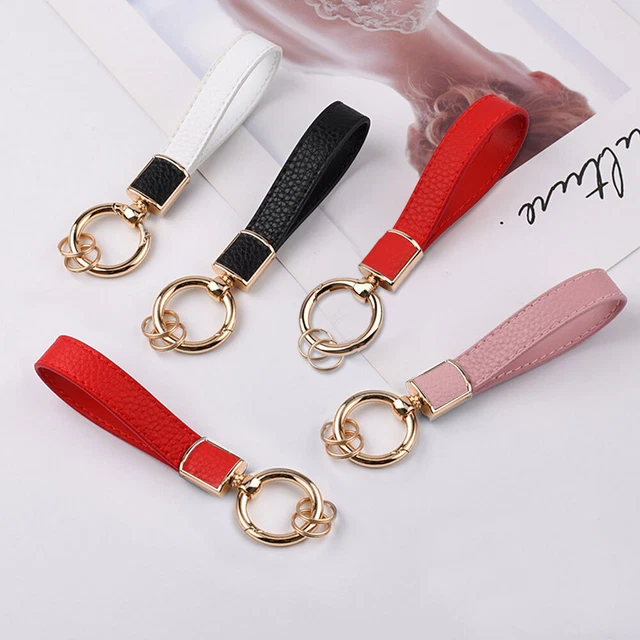 Metal Leather Key Holder Couple Keyring Keychains Car Keychain Ring Accessories