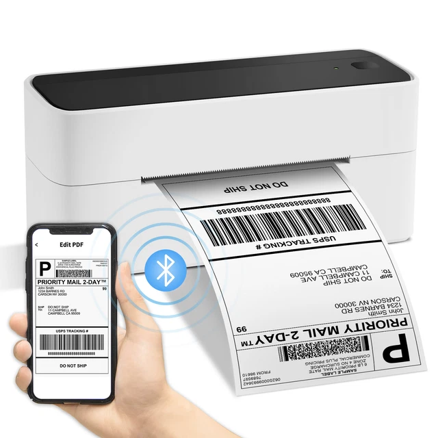 4X6 BLUETOOTH THERMAL Shipping Label Printer for Small Business Package
