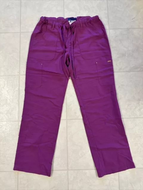 Koi Sapphire Cargo Scrub Pants Magenta Sz Medium