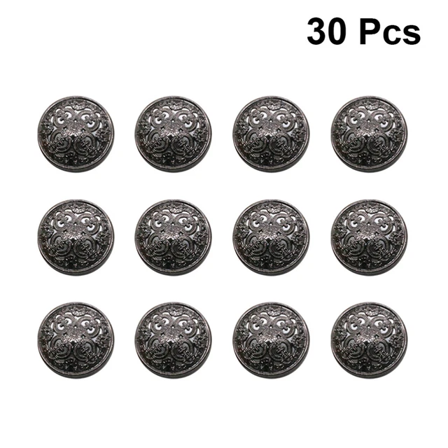 30 piezas Botón De Metal Para Abrigo Decoración Vintage Botones Dorados Mujer Antigüedad