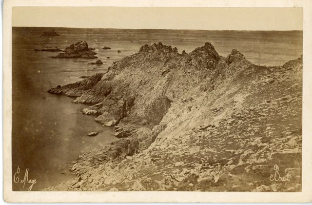 France, Plogoff, La Pointe du Raz vintage albumen print albumin print 10x print