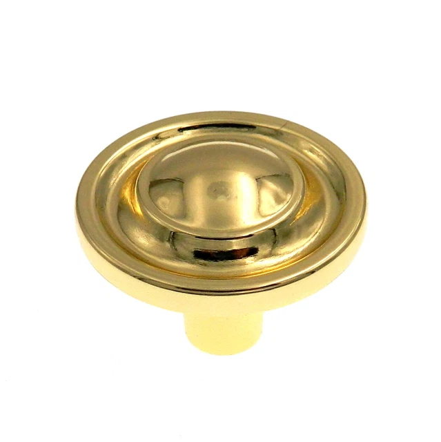 Amerock BP755-3 Polished Brass 1 1/4" Mushroom Cabinet Knob Pull Allison