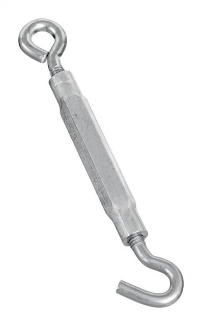 National Hardware N221-861 Zinc-Plated Hook & Eye Turnbuckle 1/4 x 7-1/2 in.