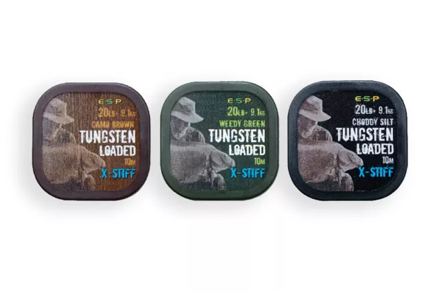 ESP Tungsten Loaded Braid Hooklink X - Stiff All Colours Available