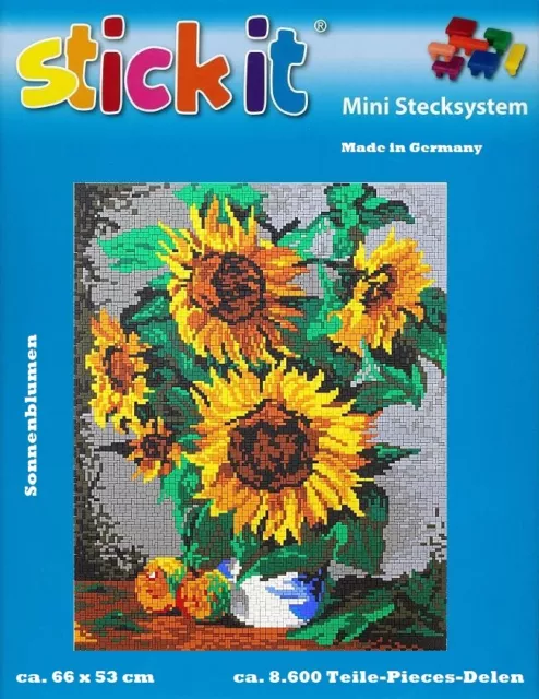 Mini Stecksystem Sonnenblumen ca. 8,600 Teile mit XXl-Steckvorlage Nr. 41120 2