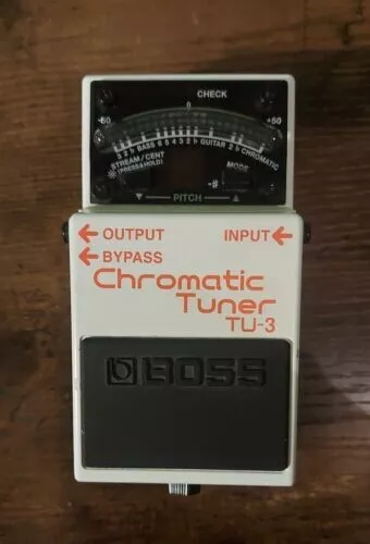 Boss TU-3 Chromatic Tuner. White. In mint condition.