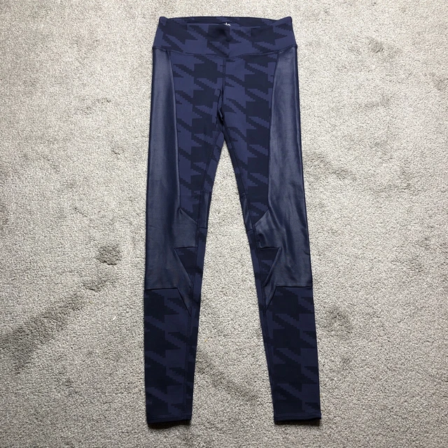 Alo Yoga Leggings Women Sz S Blue Accelerate Houndstooth Pattern Full Length