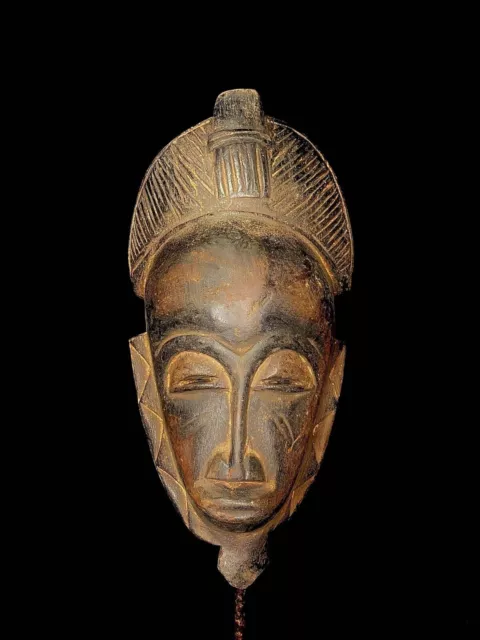 Maschere africane antiquariato tribale Volto vintage Legno guro BAULE MASK-5642