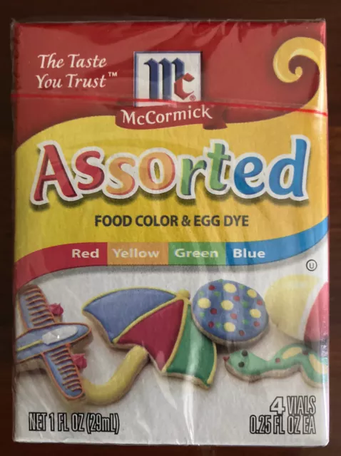 Mccormick Food Color & Egg Dye, Neon - 4 pack, 0.25 fl oz vials