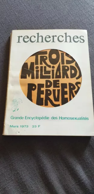 Ancien Livre Homosexualite Trois Milliards De Pervers Eo 1973 Grande Encyclopedi