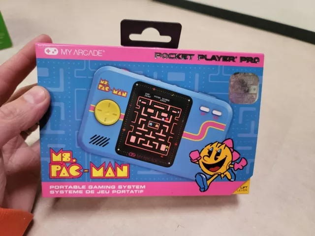 My Arcade DGUNL-7010 MS. PAC-MAN Pocket Player Pro Handheld Portable Gaming