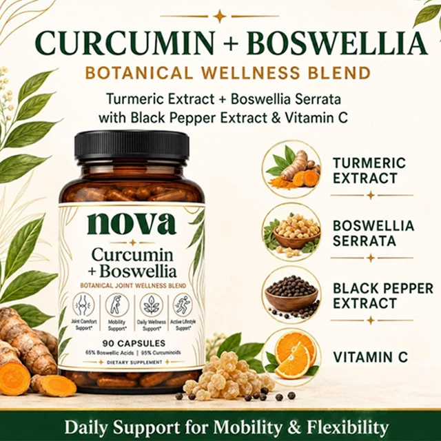3PACK NOVA CURCUMIN Boswellia Supplement Mobility Support Supplements ...