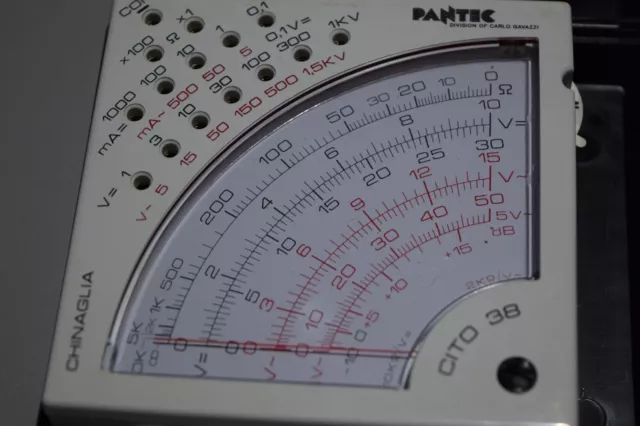 Multimetro Tester vintage Pantec Carlo Gavazzi CITO38 Chinaglia