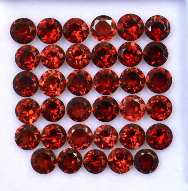 Natural Red Garnet 5 Mm Round Cut Faceted Loose Aaa Quality Gemstone Lot