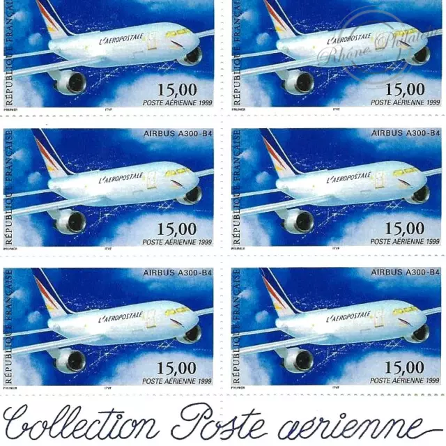 PA N°_63 AIRBUS A300-B4 LUXE feuille COLLECTOR 10 timbres f63a 2