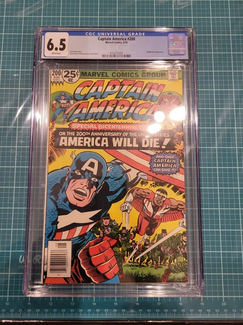 Captain America # 200 CGC 6.5 WP Newsstand Bicentennial Issue! The Falcon