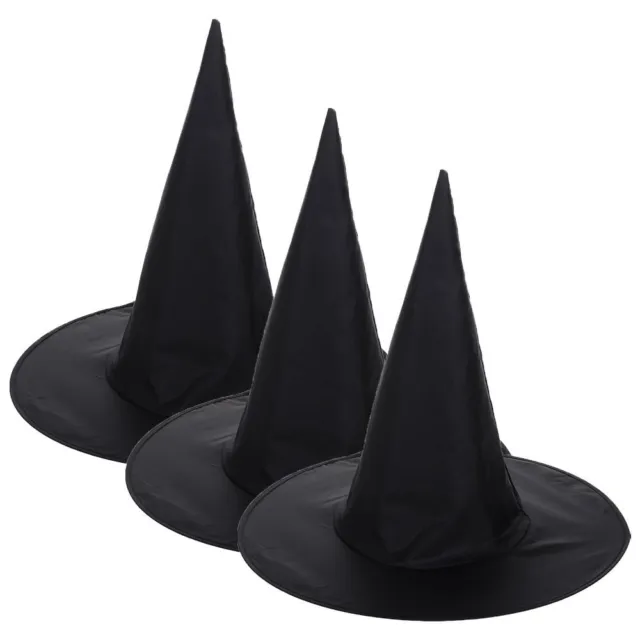 Negro Sombreros de disfraces Sombrero de bruja de Halloween Gorra de mago