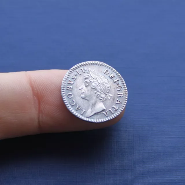 Milled Silver Coin James 2nd Fourpence 1686 AD