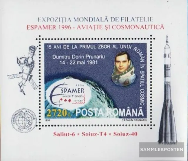 Rumania Bloque 299 (completa.edición.) nuevo con goma original 1996 Briefmarkena