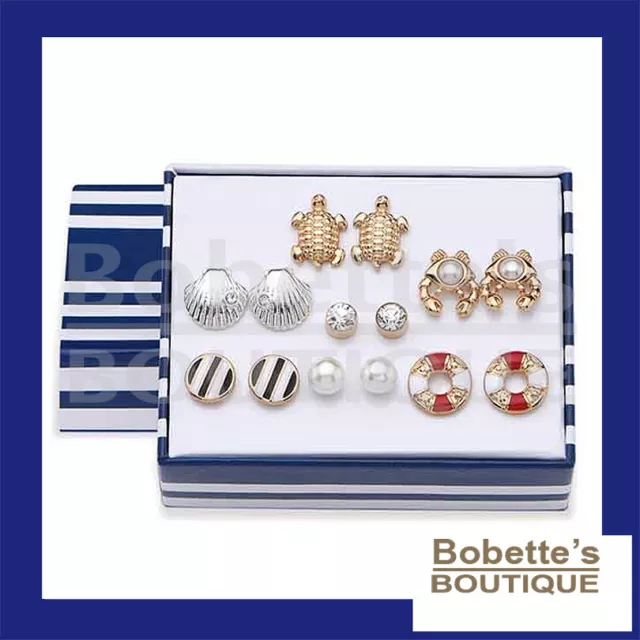 BOUCLES d'Oreilles pour Oreilles Percées AVON PEBBLES Ensemble de 7 Paires