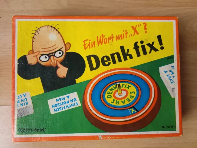 Ein Wort mit X? Denk Fix! Spear Spiel 2630 Vintage Alt Gesellschaftsspiel RAR