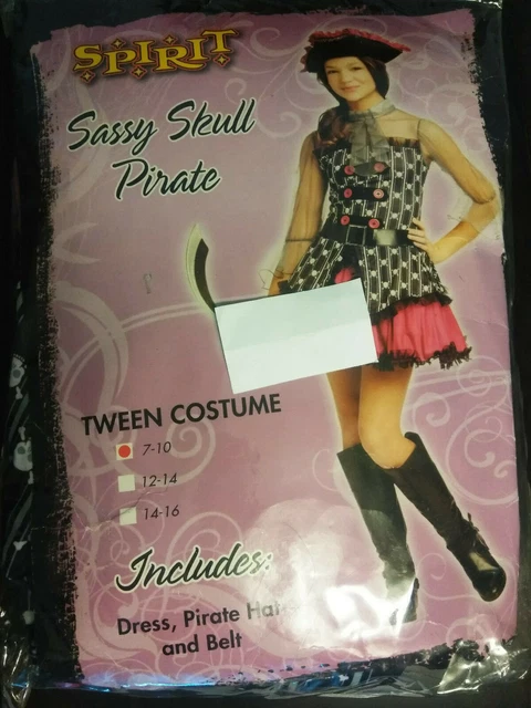 Sassy Skull Pirate Costume, Teen Pirate Costume, Female Pirate, Halloween