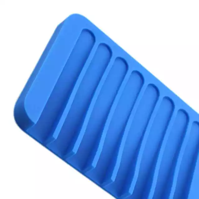 Flexible Bathroom Silicone Soap Dish Storage Holder Soapbox Plate Tray Drain Box 3