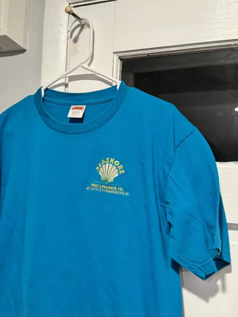 Supreme Blank Blue Tee Size Large Sz L NOT HANES OG Blanks  Embroidered Logo