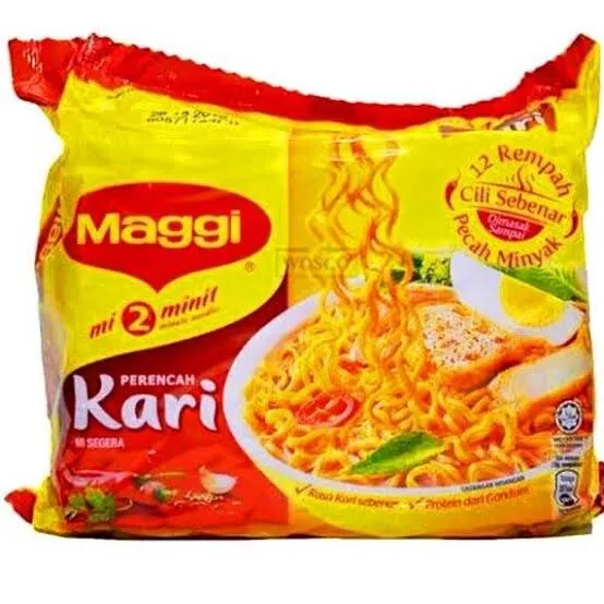 Maggi Curry 2 Minutes Instant Noodles 5 X 79g