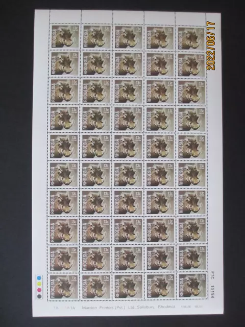 Rhodesia 1978 ~ SG#562, 13c Warthog Definitive Sheet MNH