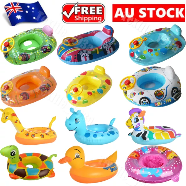 Baby Kids Swimming Ring Inflatable Toddles Swim Pool Infant Float Water Toy AU