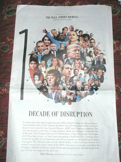 WALL STREET JOURNAL Newspaper Special Section DECADE OF DISRUPTION Dec 18, 2019