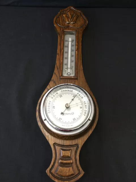 Aneroid Barometer in Wooden Case