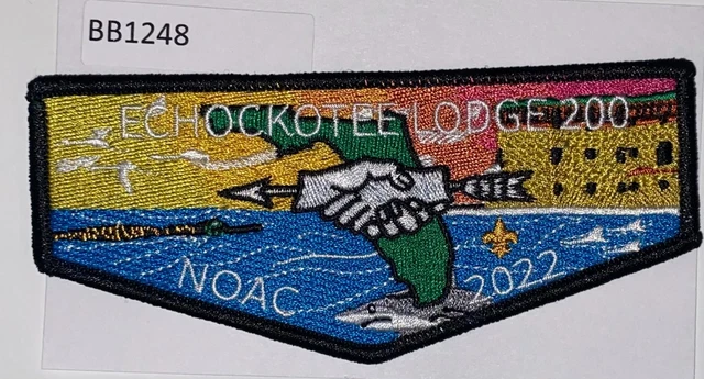 Boy Scout OA Flap Set Echockotee Lodge 200 2022 NOAC