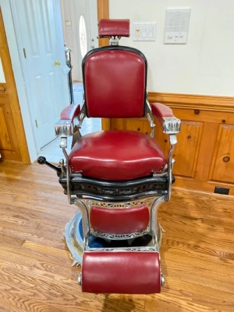 Early 1900s Koken Barber Chair: Working, Very Good Cosmetic Condition