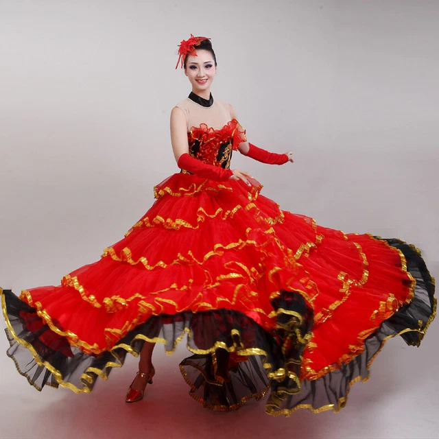 FEMME RUCHE COUCHE Robe Danse Swing Flamenco Valse Moderne