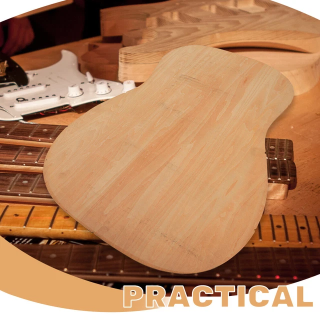 Plaque Tête Guitare En Bois Forme Gourde - Pour Luthiers DIY, Remplacement, 47.5 X 38 Cm, Érable