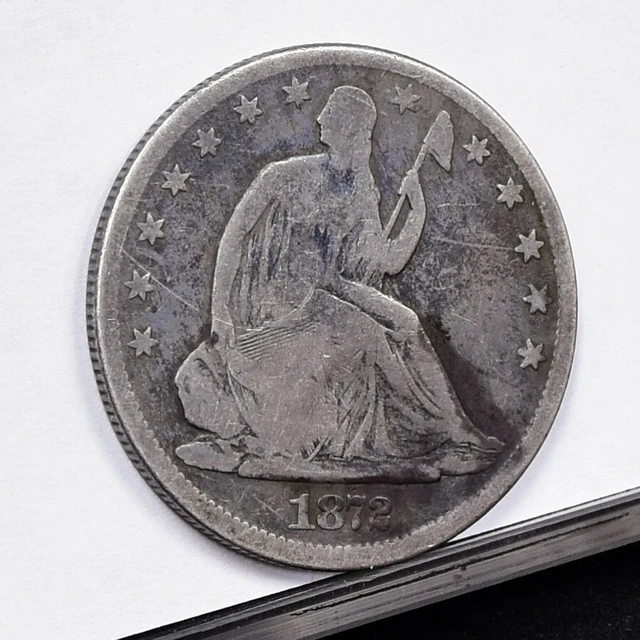 1872-CC Liberty Seated Half Dollar - VG Details, Cleaned & Scratched (#48914-L)
