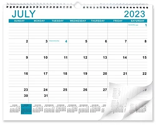 Wall calendar from july 2023 dec 2024 tear off monthly calendar 18 
