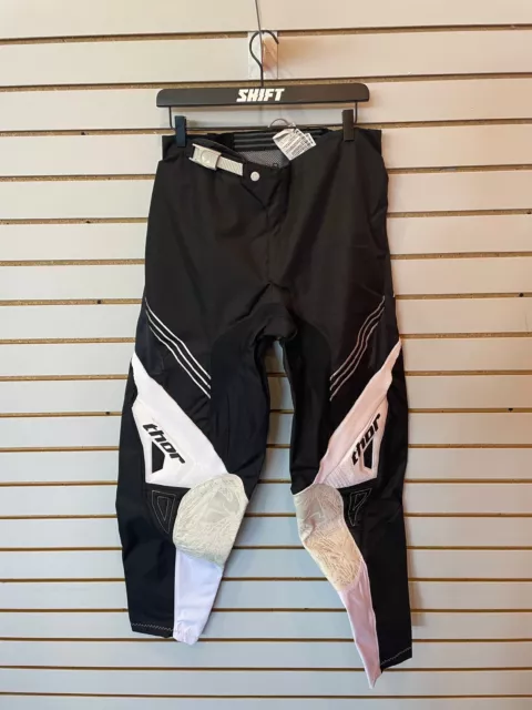 Closeout Thor Mens Phase Hyperion Dirt Bike Pants MX ATV Black/White Size 36