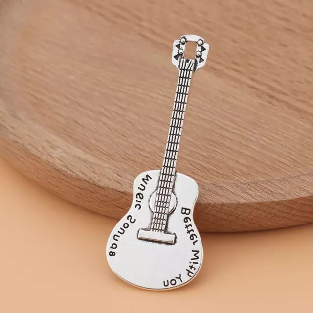 10 x Tibetan Silver Tone Ukulele Guitar Music Charms Pendants for Jewelry Making