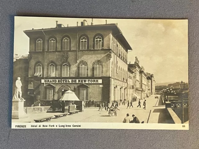 Italy, Florence, Firenze, Grand Hotel De New York, RPPC, ca 1910