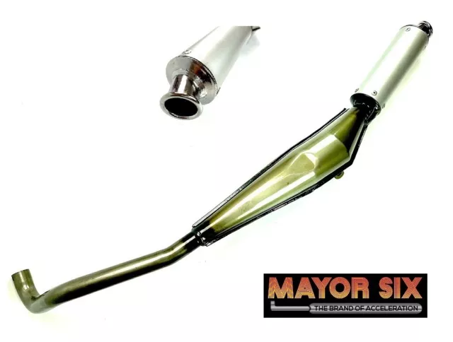 MAJOR SIX "Racing" Tuning Auspuff 28mm vanish / silber Hercules M Prima 2 3 4 5