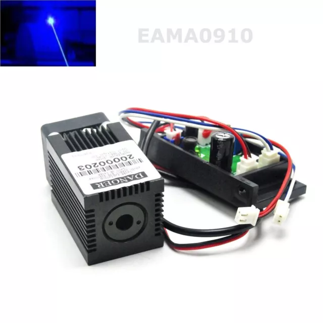 445nm 450nm 300mW 12V Blue Dot Laser Diode Module w/TTL+  Driver Out + Fan