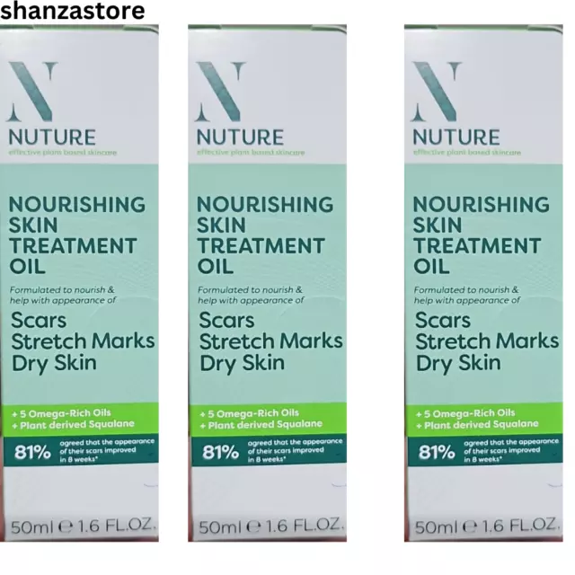 Nuture Nourishing Skin Treatment Oil 50ml Pack Of 3) ScarsStretch marks Dry Skin